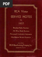 RCA Victor Service Notes 1937