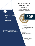 Analisis de Diseño de La Investigación