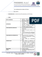 Perfil Coordinador Obras Electricas