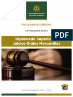 Convocatoria Diplomado Superior en Juicios Orales Mercantiles