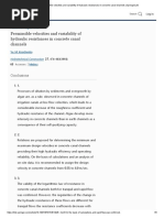 Permissible Velocities and Variability of Hydraulic Resistances in Concrete Canal Channels