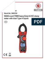 Count TRMS Heavy Duty AC/DC Clamp Meter With Dual Type K Inputs