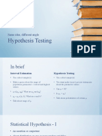 Hypothesis Testing