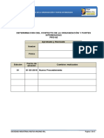 Determinacion Del Contexto de La Organizacion