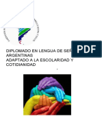 Diplomado en Lengua de Señas Argentina Adaptado A La Escolaridad y Cotidianidad