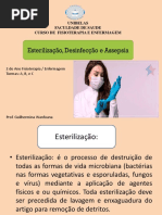 Esterilização Desinfecção Assepsia, Aula