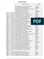 IPL 2011 Schedule