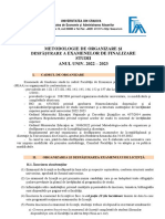 Metodologie de Organizare Şi Desfăşurare A Examenelor de Finalizare Studii