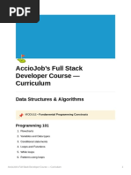 AccioJobs Full Stack Developer Course Curriculum