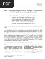 Effect of Gap Length and Position On Results of Treatment of Cancer of The Larynx in Scotland by Radiotherapy.. A Linear Quadratic Analysis