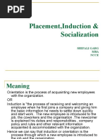 Placement, Induction and Socialisation