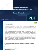 Análisis de Educación en El Plan Nacional de Desarrollo