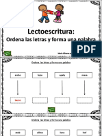 Lectoescritura Ordenar Letras