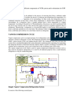 To Understand Different Components of VCR System and To Determine Its COP