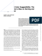 Plate Size and Color Suggestibility: The Delboeuf Illusion's Bias On Serving and Eating Behavior