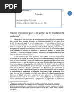 Algunas Precisiones. Pedagogía de La Modernidad