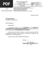 Letter of Acceptance - MAGUELANG