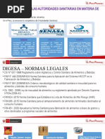 Competencias de Las Autoridades Sanitarias en Materia de Alimentos