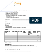 Declaratieformulier Hollandzorg en