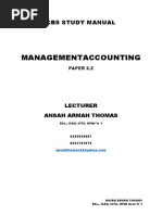 Manangement Accounting Manual