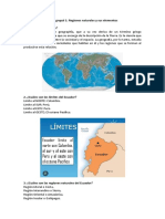 Tarea Grupal 1 - Regiones Del Ecuador