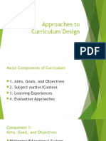 College Approaches To Curriculum Design