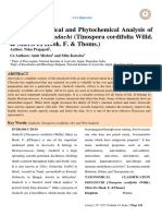 Pharmacognostical and Phytochemical Analysis of Dry and Wet Guduchi (Tinospora Cordifolia Willd. & Miers. Ex Hook. F. & Thoms.)