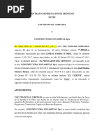 Contrato de Prestación Servicios Tax Financial Limitada