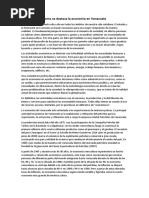 Como Se Destaca La Economía en Venezuela