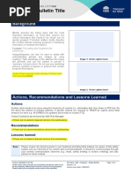 Safety Bulletin Template