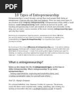 10 Types of Entrepreneurship and Why They Matter Chellange