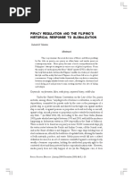 Rolando Tolentino - Piracy Regulation and The Filipino's Historical Response