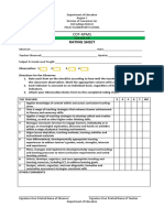 Observation Rating Sheet