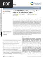 In Silico COSMO-RS Predictive Screening of Ionic Liquids For The Dissolution of Plastic