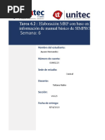 Tarea 6.2 Elaboraci N MRP Con Base en La Informaci N de Manual B Sico de SIMPRO