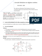 Étude Des Circuits Linéaires en Régime Continu: I Lois de Kirchhoff Et Loi Des Nœuds en Terme de Potentiels