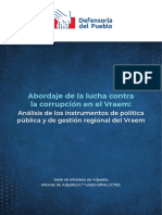 Informe de Adjuntía Abordaje de La Lucha Contra La Corrupción en El Vraem