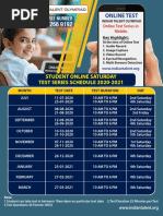 Online Student Test Schedule