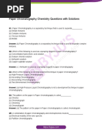 Paper Chromatography Questions