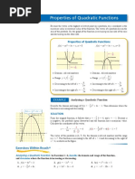 Properties of Quadratic Functions