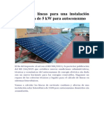 PRYSMIAN-Cálculo LÍNEAS Instalación FV de 5 KW para Autoconsumo