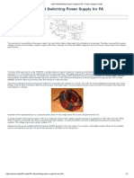 60 Volt Switching Power Supply For PA - Power Supply Circuits