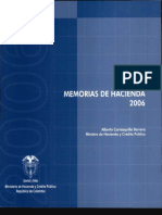 2006 Memorias de Hacienda Carrasquilla