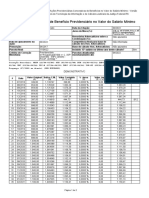 Cálculo de Concessão de Benefício Previdenciário No Valor Do Salário Mínimo