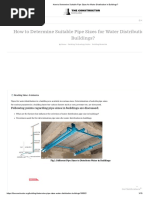 Sizing Water Distribution System