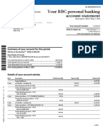 Your RBC Personal Banking Account Statement