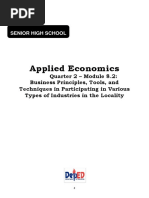 MATH11 - ABM Applied Economics - Q2 - Module8.2 - Apply SWOT Analysis As A Tool in Evaluating A Business Opportunity