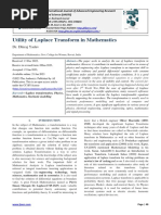 Utility of Laplace Transform in Mathematics