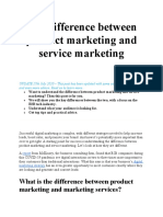 The Difference Between Product Marketing and Service Marketing