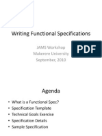 2 Writing Functional Specifications